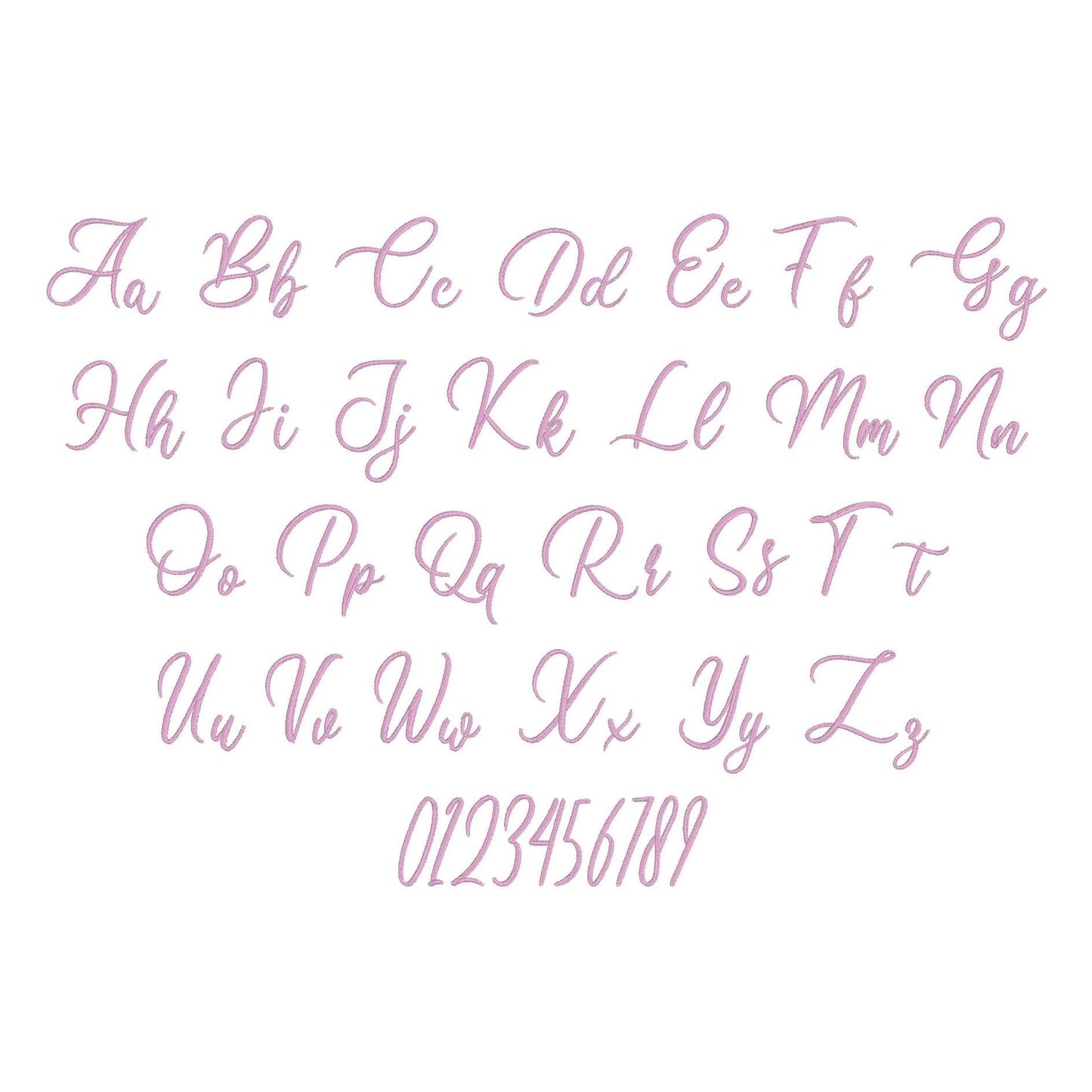 Clarissa Native BX Embroidery Font - Satin Stitch Alphabet (5 Sizes)