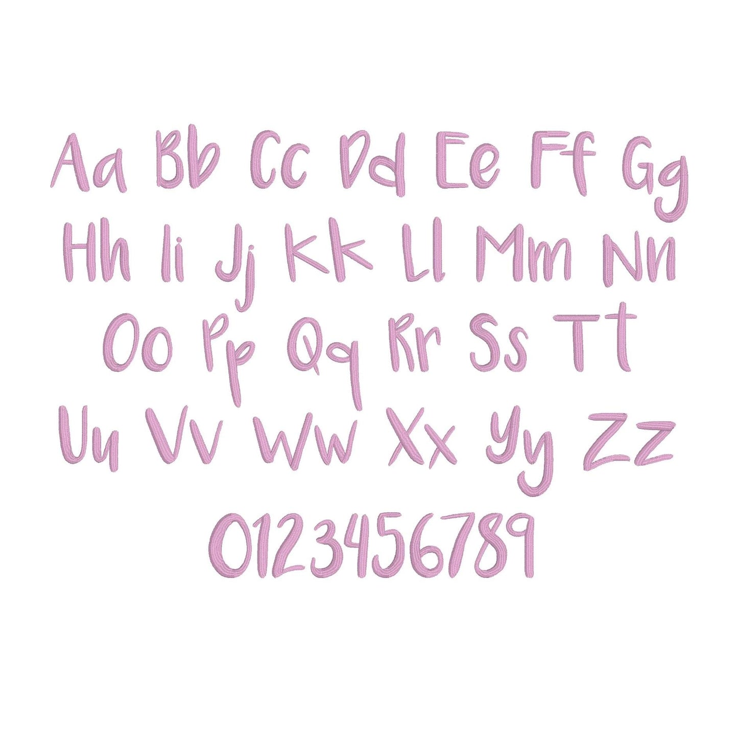 Luna Native BX Embroidery Font - Satin Stitch Alphabet (6 Sizes)