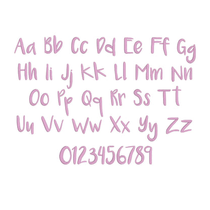 Luna Native BX Embroidery Font - Satin Stitch Alphabet (6 Sizes)