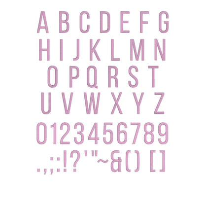 Bebas Neue Native BX Embroidery Font - Satin Stitch Alphabet (11 Sizes)