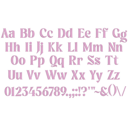 Mile Native BX Embroidery Font - Satin Stitch Alphabet (10 Sizes)