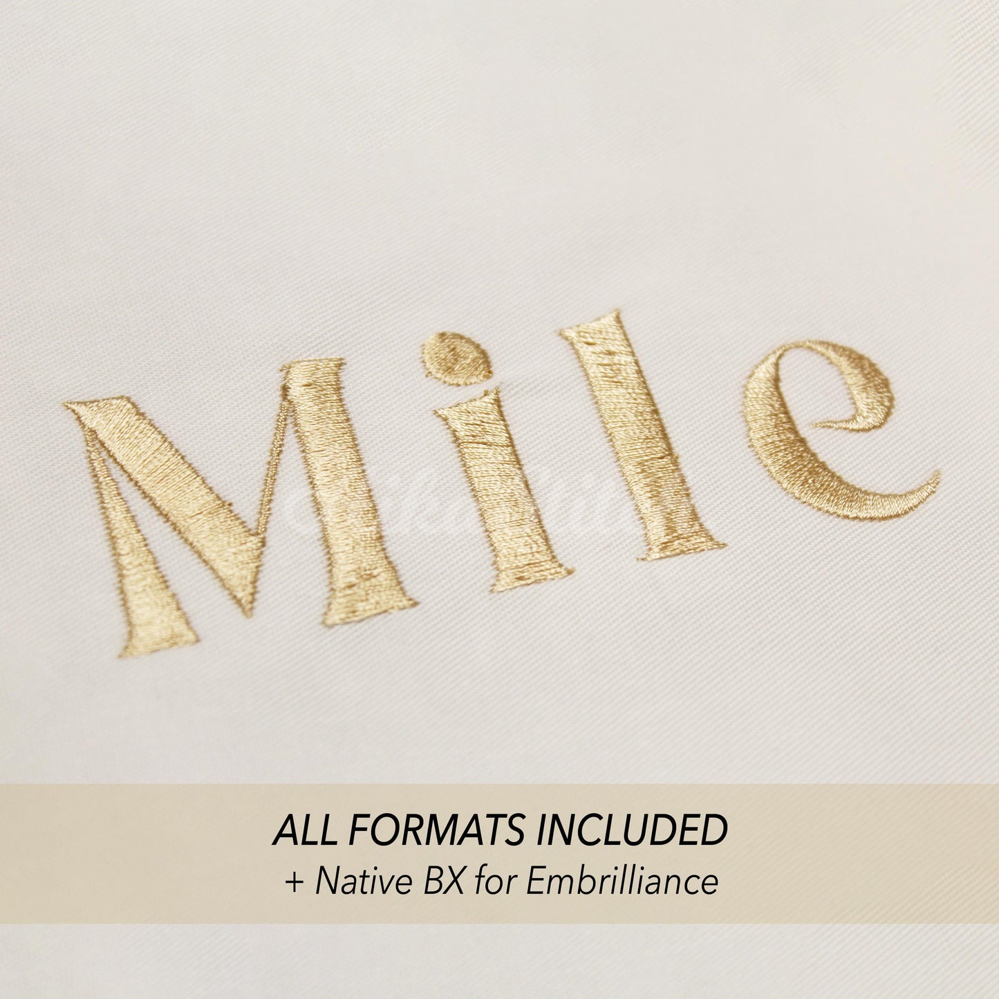 Mile Native BX Embroidery Font - Satin Stitch Alphabet (10 Sizes)