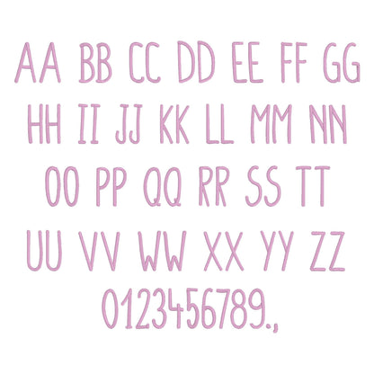 Colendra Native BX Embroidery Font - Satin Stitch Alphabet (6 Sizes)
