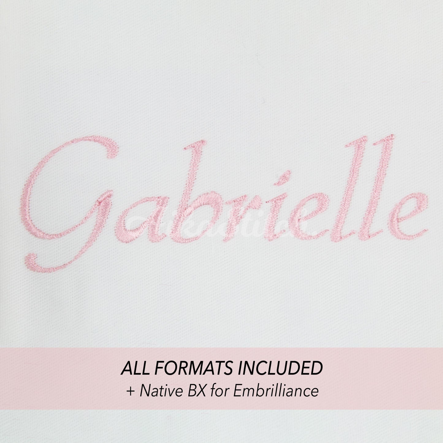Gabrielle Native BX Embroidery Font - Satin Stitch Alphabet (6 Sizes)