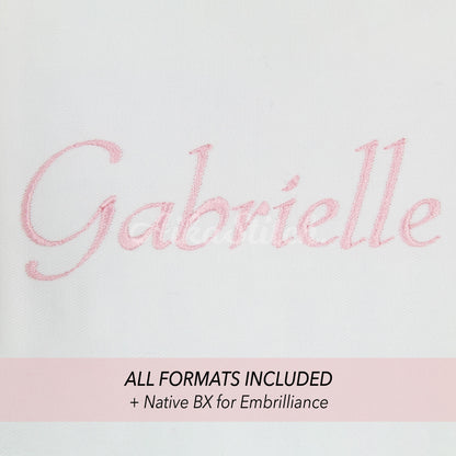 Gabrielle Native BX Embroidery Font - Satin Stitch Alphabet (6 Sizes)