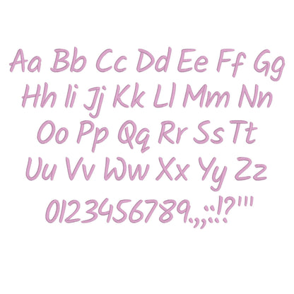 Kalam Native BX Embroidery Font - Satin Stitch Alphabet (6 Sizes)