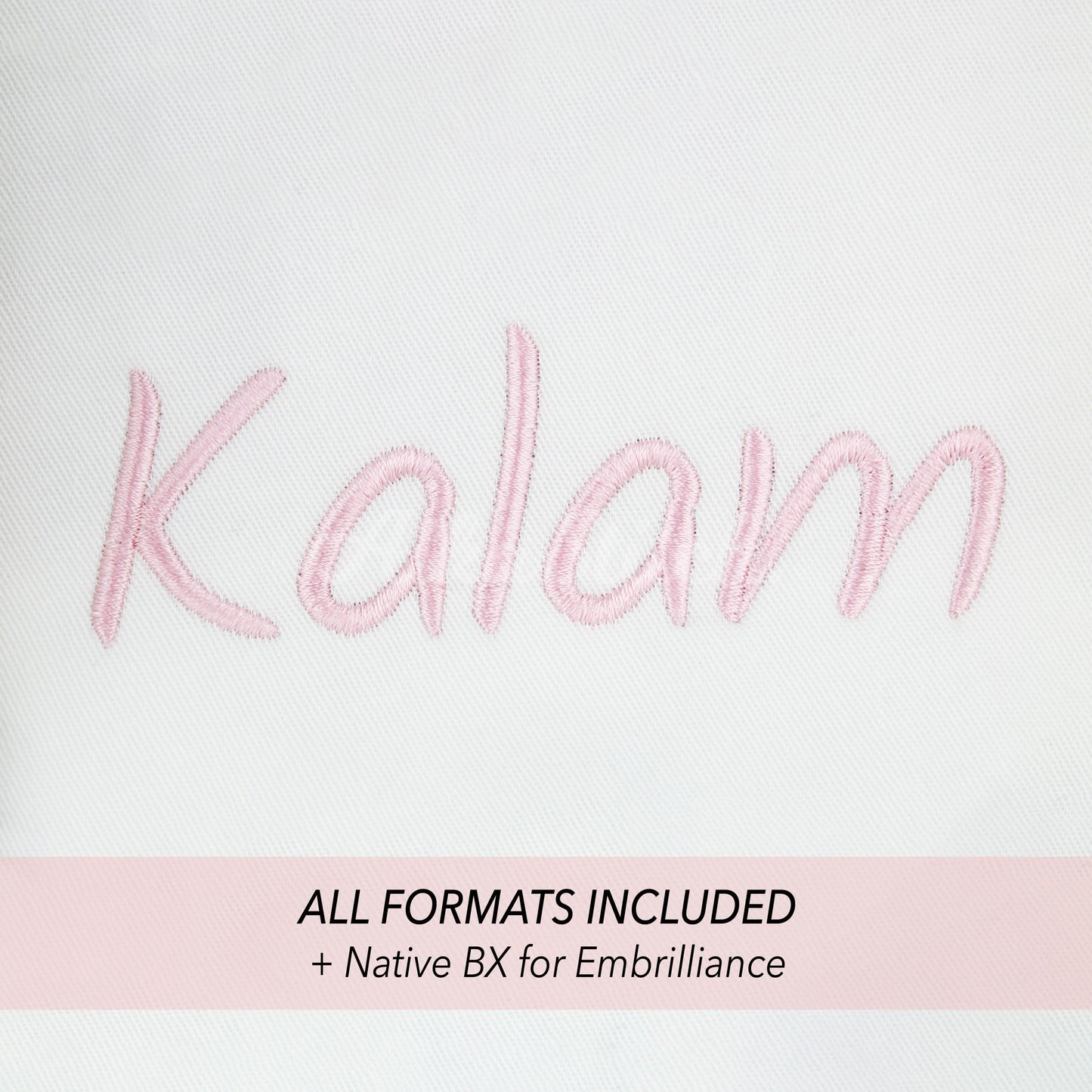 Kalam Native BX Embroidery Font - Satin Stitch Alphabet (6 Sizes)