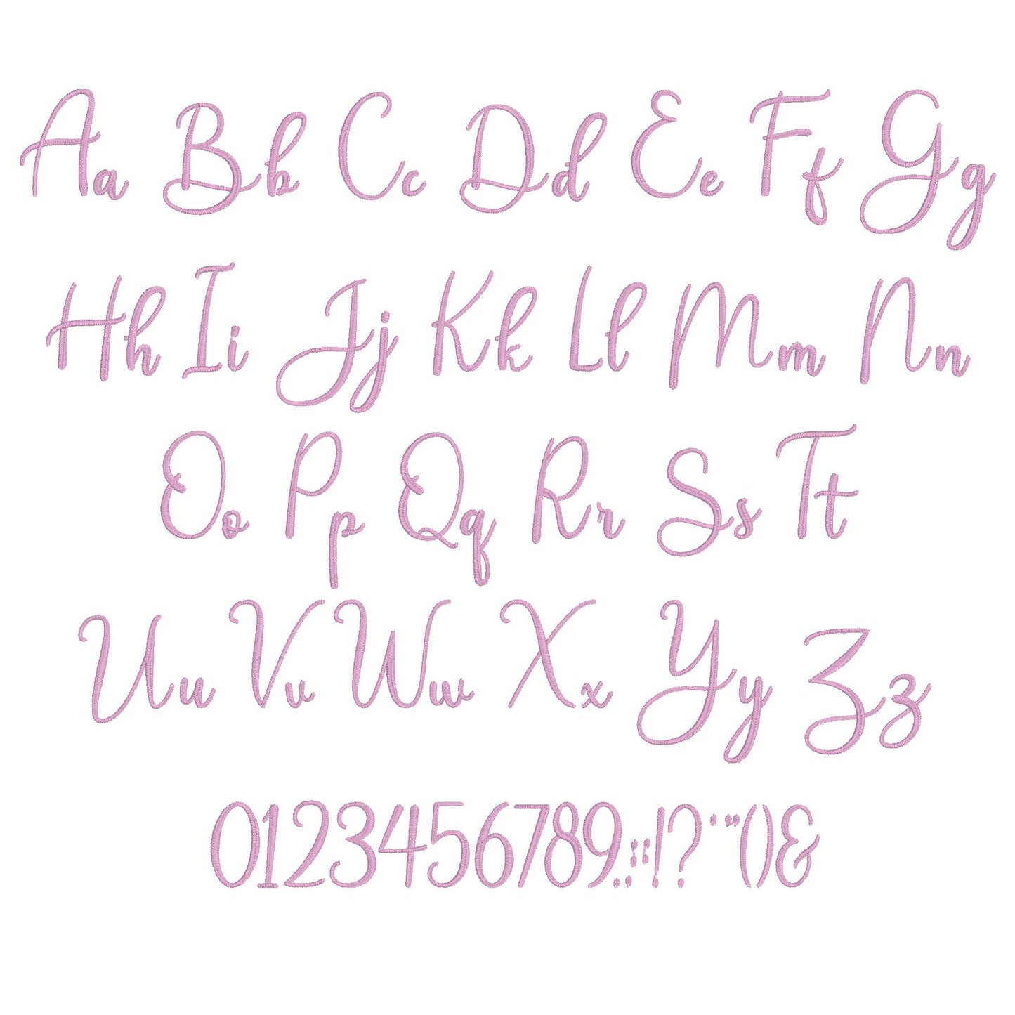 Andina Native BX Embroidery Font - Satin Stitch Alphabet (5 Sizes)