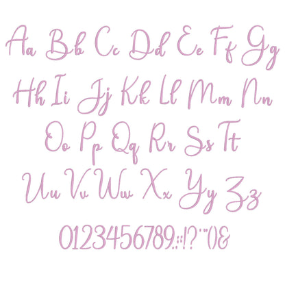 Andina Native BX Embroidery Font - Satin Stitch Alphabet (5 Sizes)