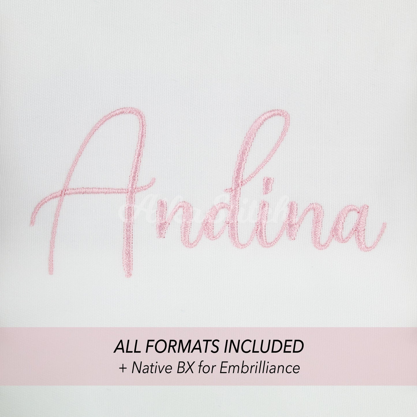 Andina Native BX Embroidery Font - Satin Stitch Alphabet (5 Sizes)