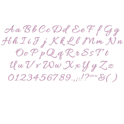 Allura Native BX Embroidery Font - Satin Stitch Alphabet (10 Sizes)