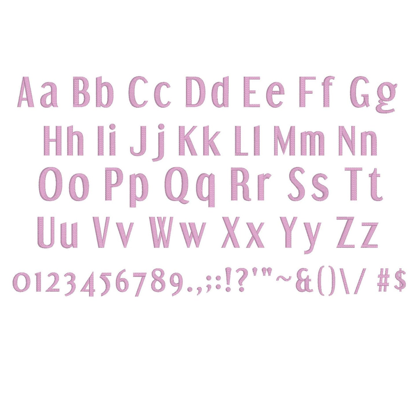 Dream Orphans Native BX Embroidery Font - Satin Stitch Alphabet (10 Sizes)