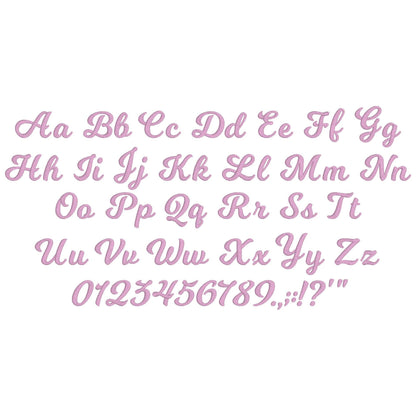 MilkShake Native BX Embroidery Font - Satin Stitch Alphabet (6 Sizes)