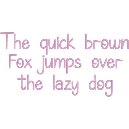 Amber Native BX Embroidery Font - Satin Stitch Alphabet (11 Sizes)