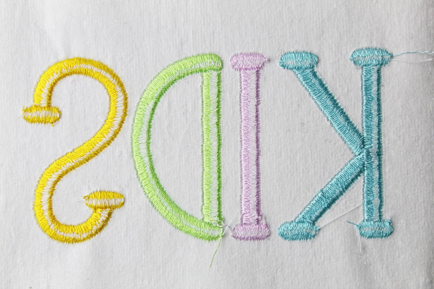 Kids Native BX Embroidery Font - Satin Stitch Alphabet (11 Sizes)