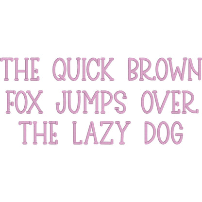 Kids 3D Puff Native BX Embroidery Font – Foam Alphabet (8 Sizes)