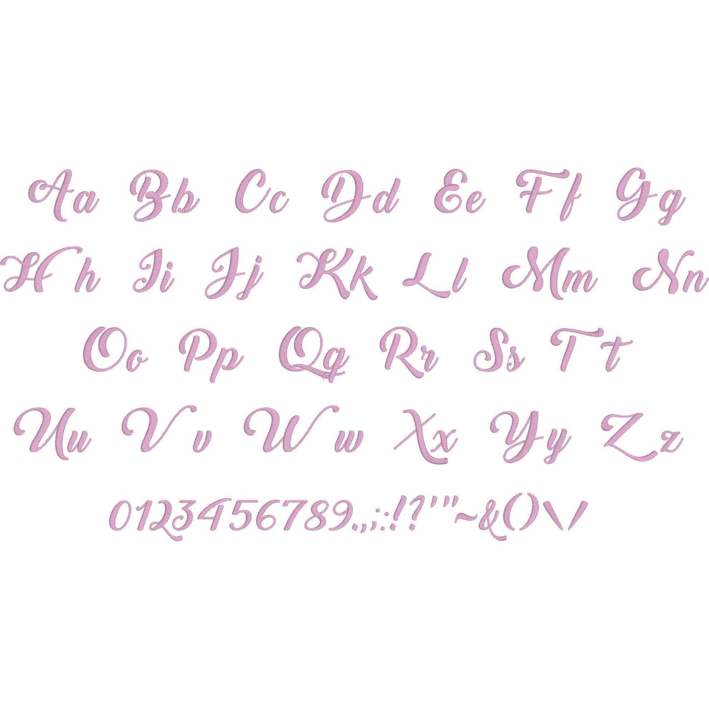 Back Native BX Embroidery Font - Satin Stitch Alphabet (11 Sizes)