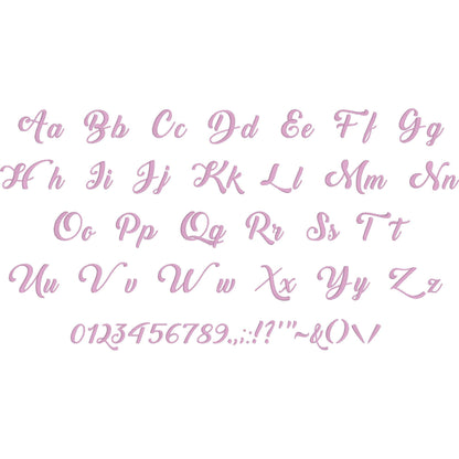 Back Native BX Embroidery Font - Satin Stitch Alphabet (11 Sizes)