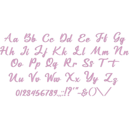 Hope Native BX Embroidery Font - Satin Stitch Alphabet (11 Sizes)