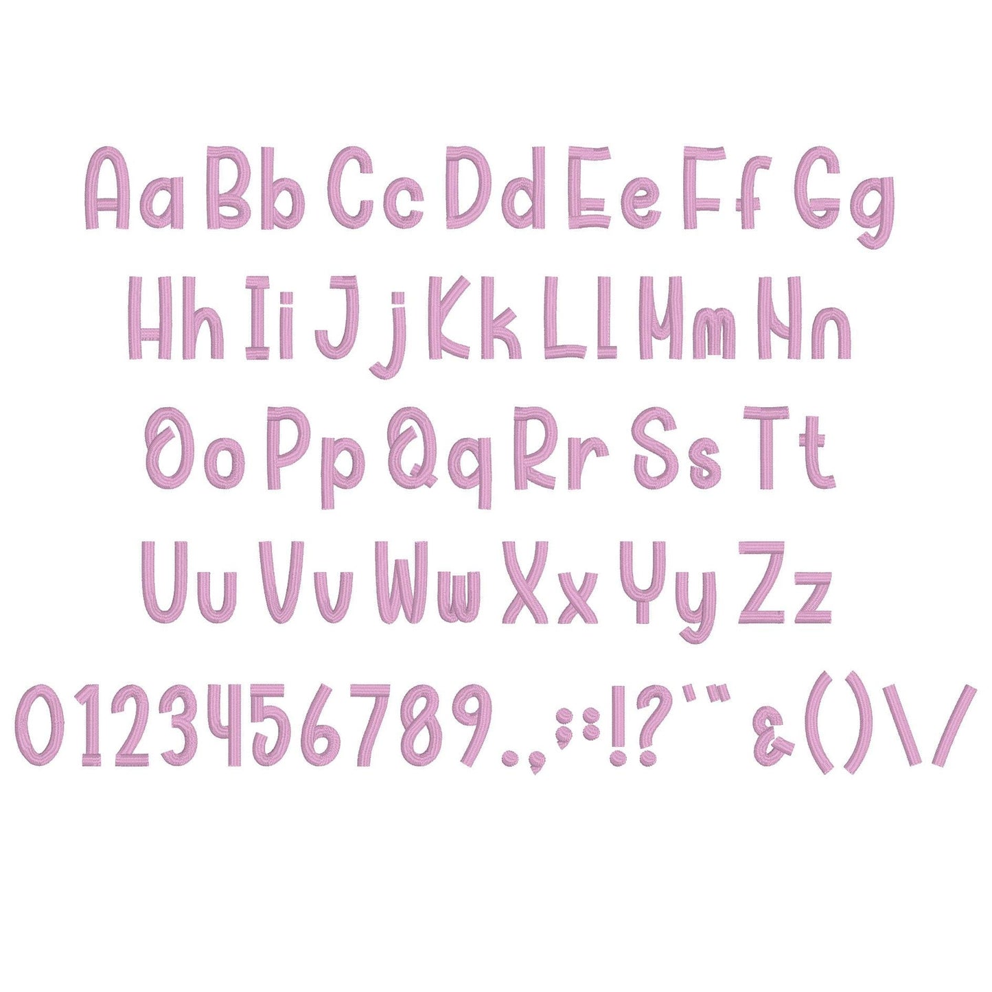 Pumpkin Native BX Embroidery Font - Satin Stitch Alphabet (10 Sizes)