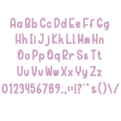 Pumpkin Native BX Embroidery Font - Satin Stitch Alphabet (10 Sizes)