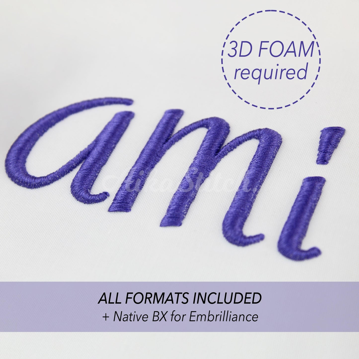 Amita 3D Puff Native BX Embroidery Font – Foam Alphabet (7 Sizes)