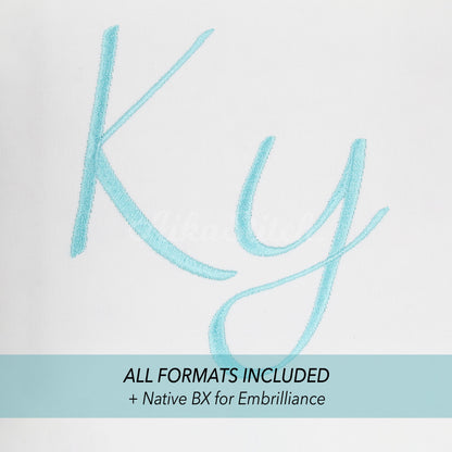 Bilanthy Native BX Embroidery Font - Satin Stitch Alphabet (10 Sizes)