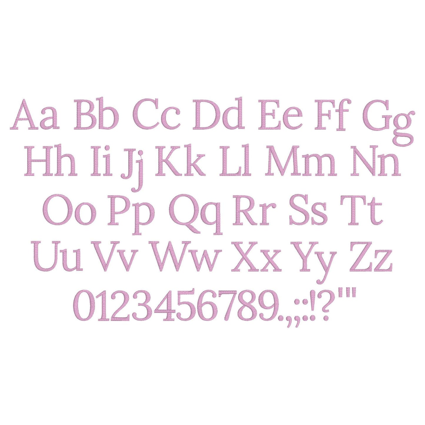 Lora 3D Puff BX Embroidery Font – Foam Alphabet (7 Sizes)