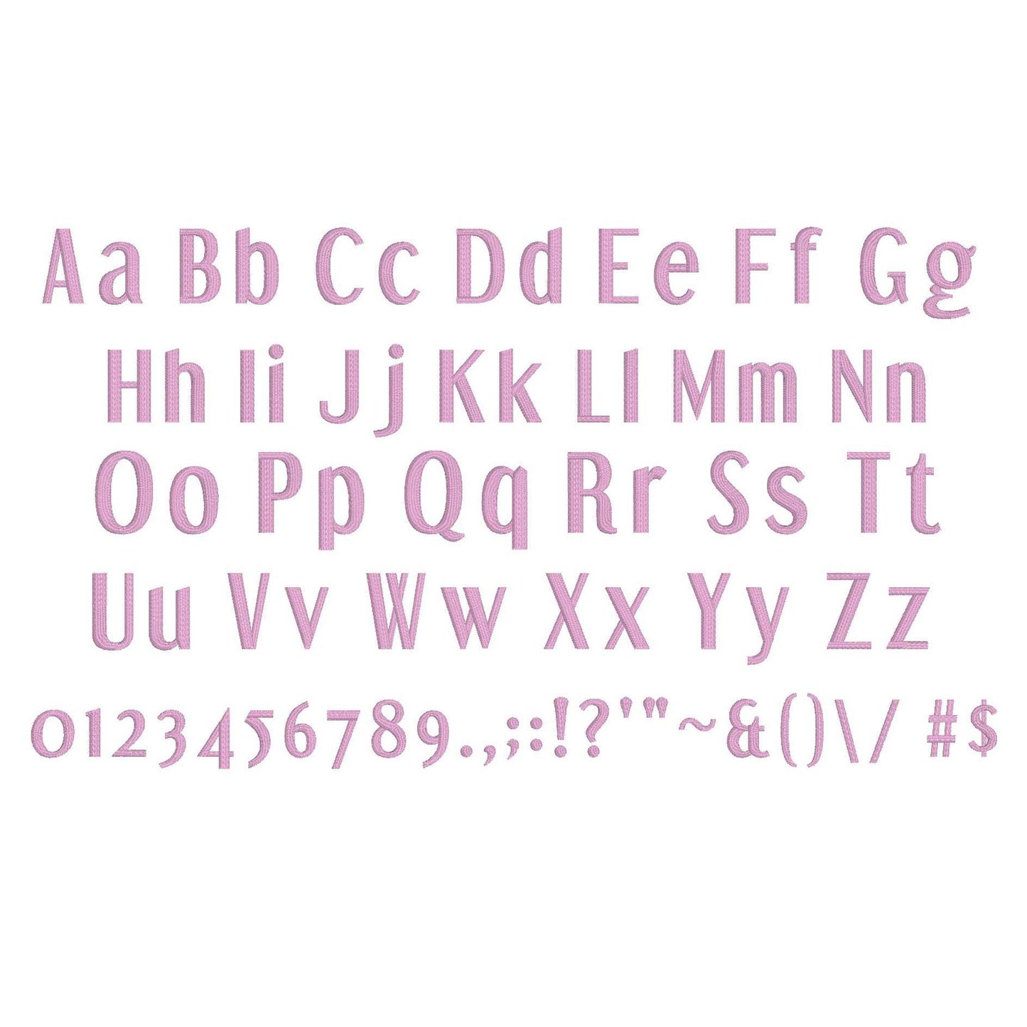Glow 3D Puff Native BX Embroidery Font – Foam Alphabet (7 Sizes)
