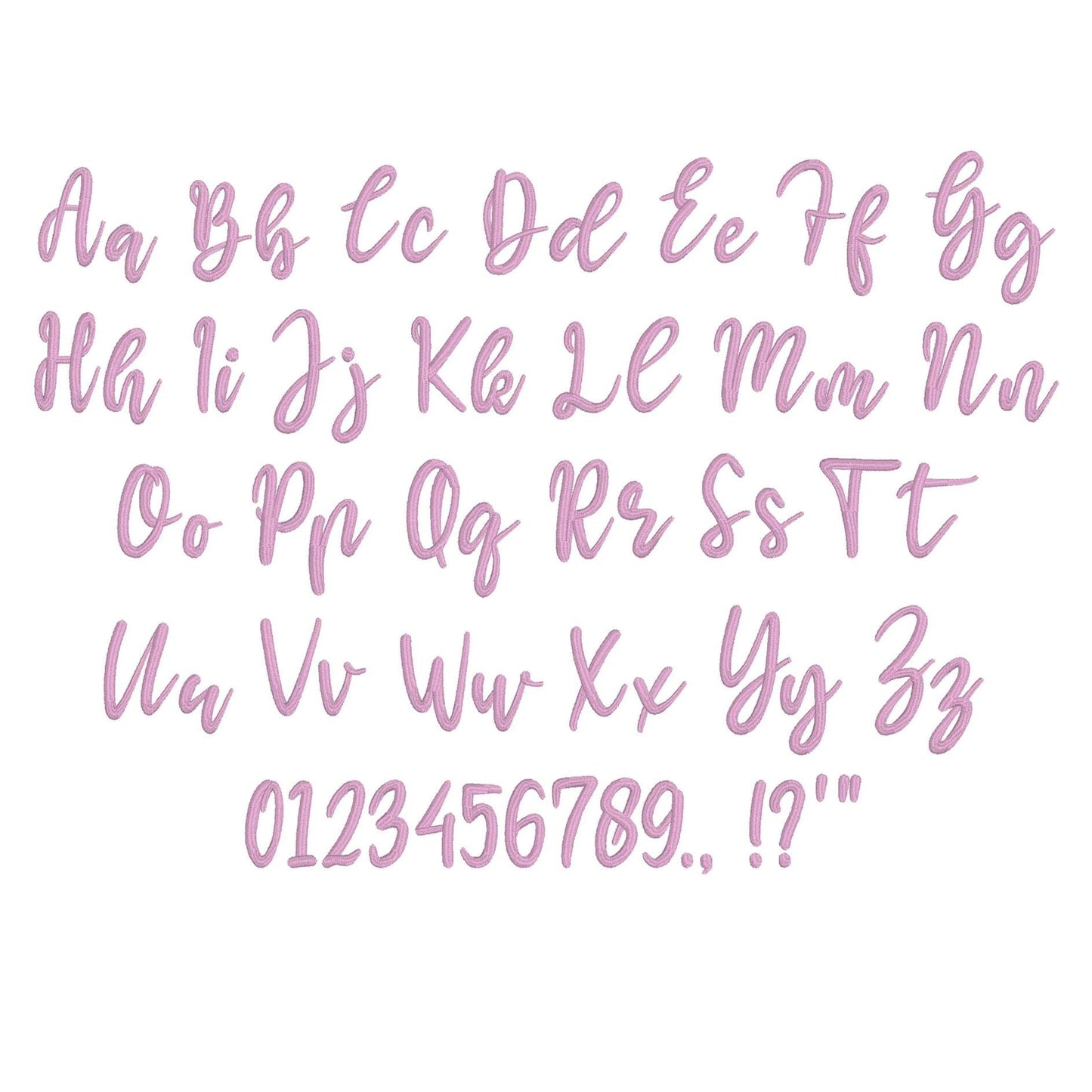 Mama Native BX Embroidery Font - Satin Stitch Alphabet (5 Sizes)