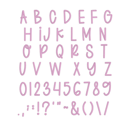 Apple 3D Puff Native BX Embroidery Font – Foam Alphabet (7 Sizes)