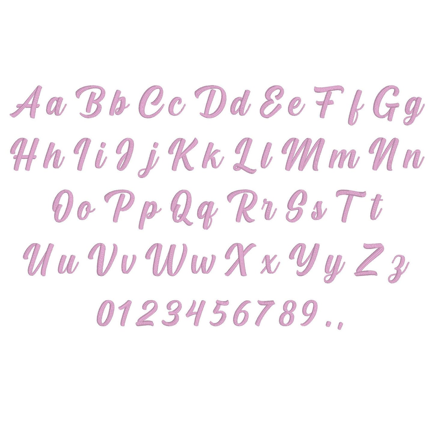 Cream Cake Native BX Embroidery Font - Satin Stitch Alphabet (11 Sizes)