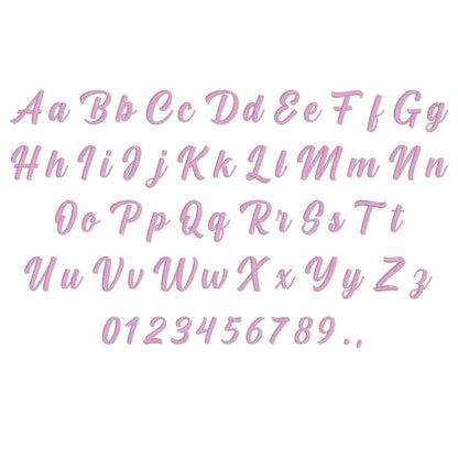 Cream Cake Native BX Embroidery Font - Satin Stitch Alphabet (11 Sizes)
