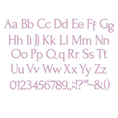 Forum Native BX Embroidery Font - Satin Stitch Alphabet (6 Sizes)