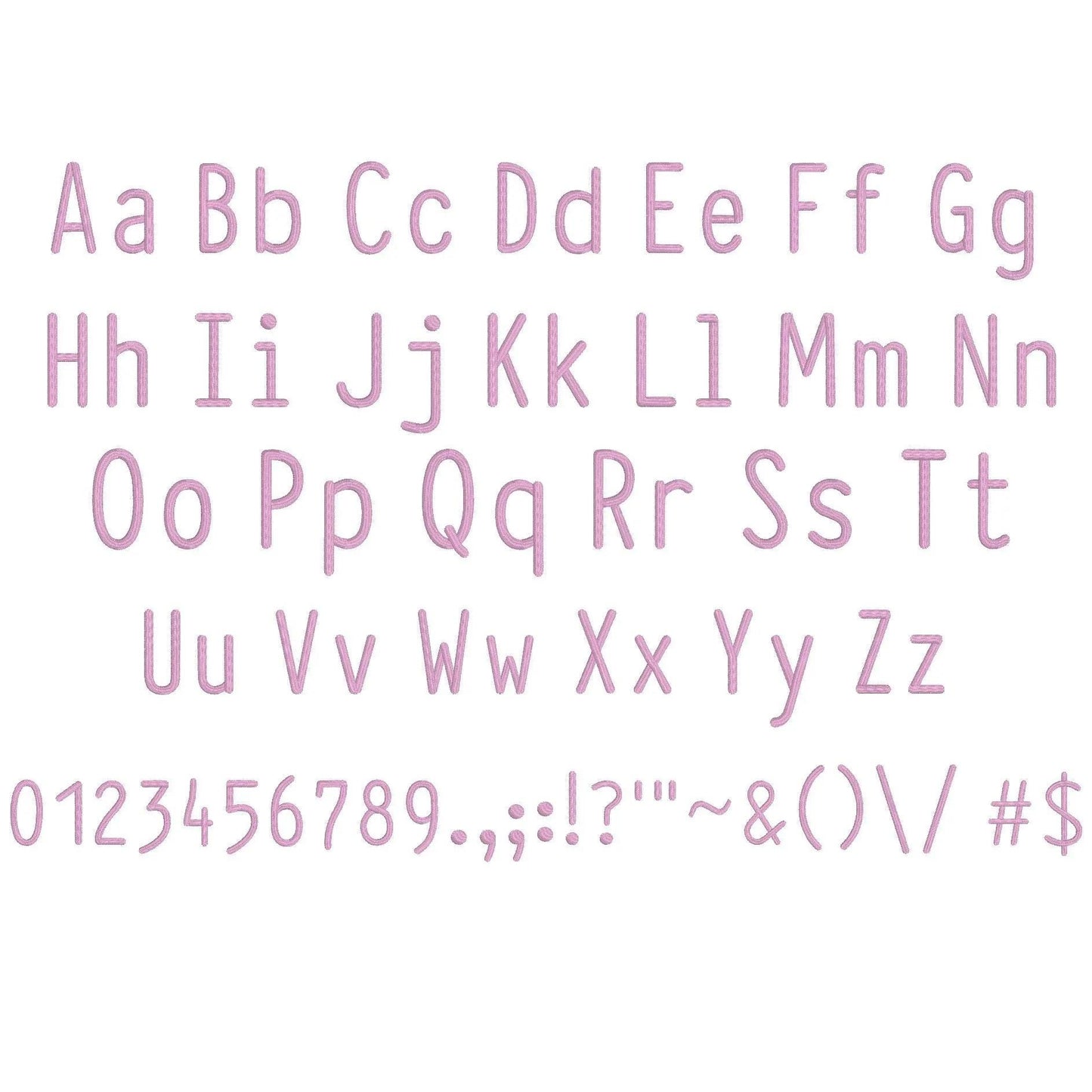 Omg 3D Puff BX Embroidery Font – Foam Alphabet (9 Sizes)