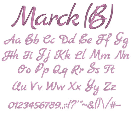 Marck 3D Puff Native BX Embroidery Font – Foam Alphabet (7 Sizes)