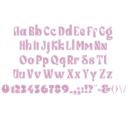 Narnia Native BX Embroidery Font - Satin Stitch Alphabet (10 Sizes)