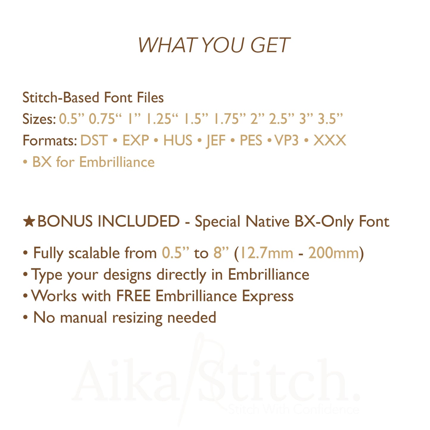 Stencil Army Native BX Embroidery Font - Satin Stitch Alphabet (10 Sizes)