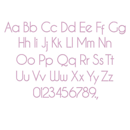 Caviar Native BX Embroidery Font - Satin Stitch Alphabet (6 Sizes)