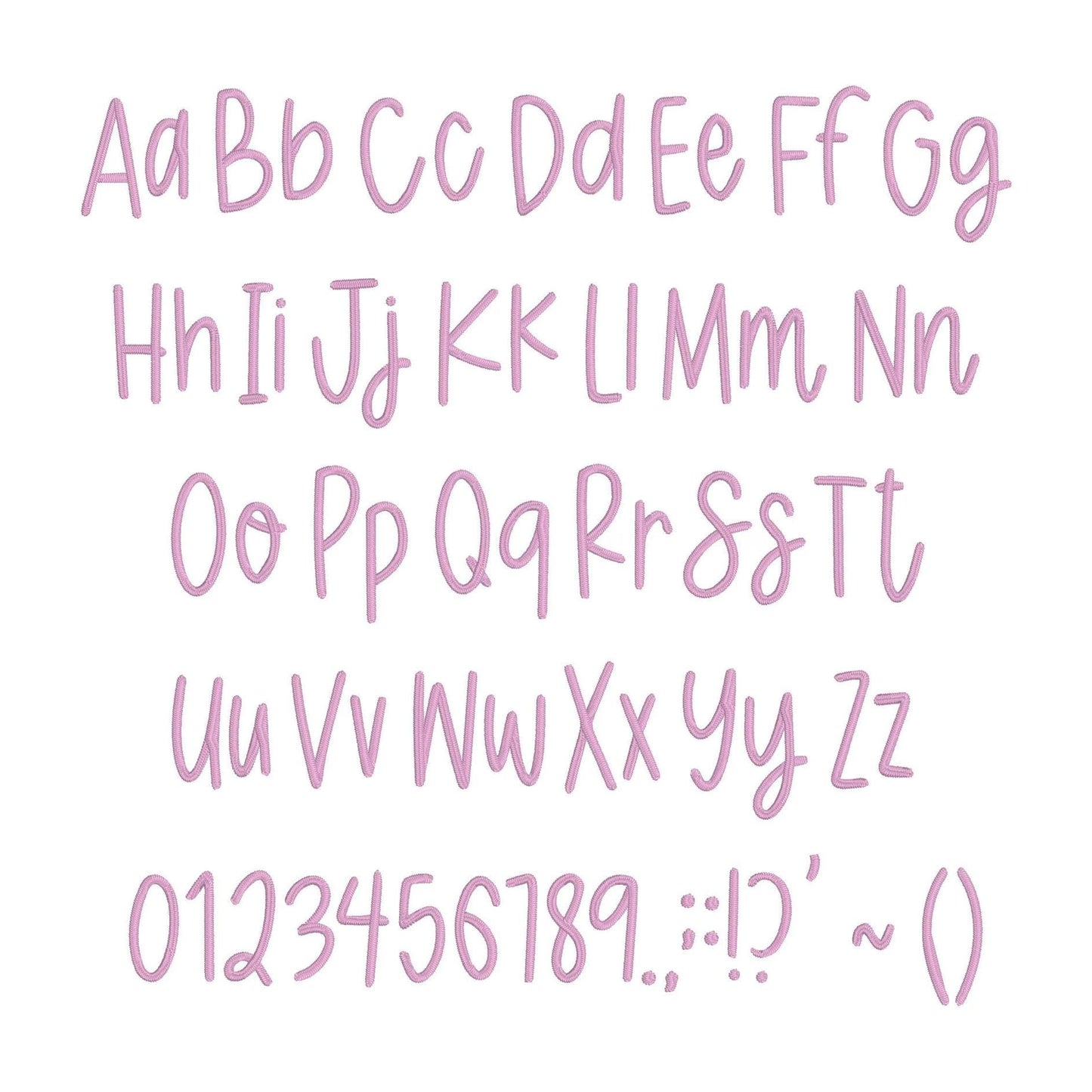 Amelia Native BX Embroidery Font - Satin Stitch Alphabet (11 Sizes)