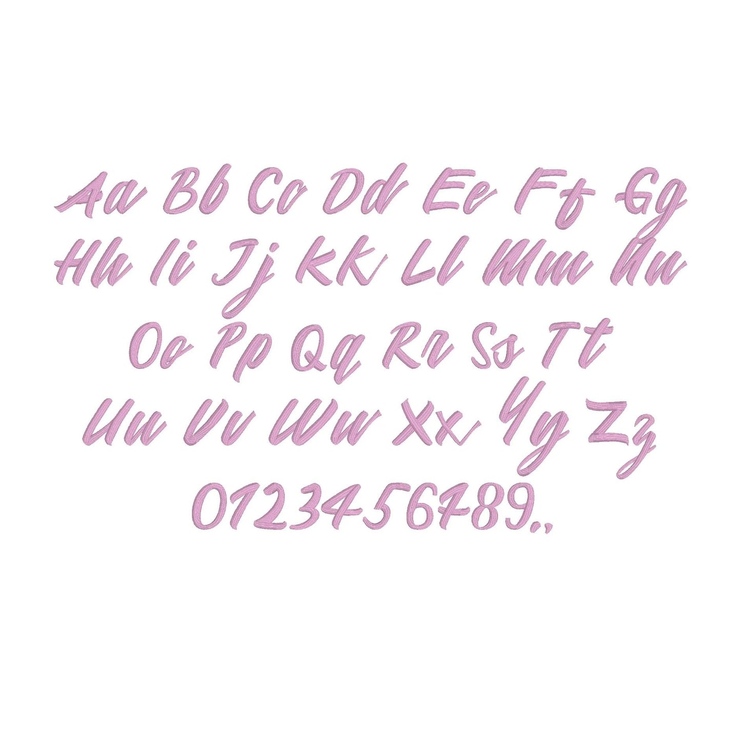 Mattilda Native BX Embroidery Font - Satin Stitch Alphabet (6 Sizes)