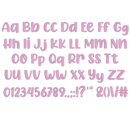 Chicken Pie Native BX Embroidery Font - Satin Stitch Alphabet (10 Sizes)
