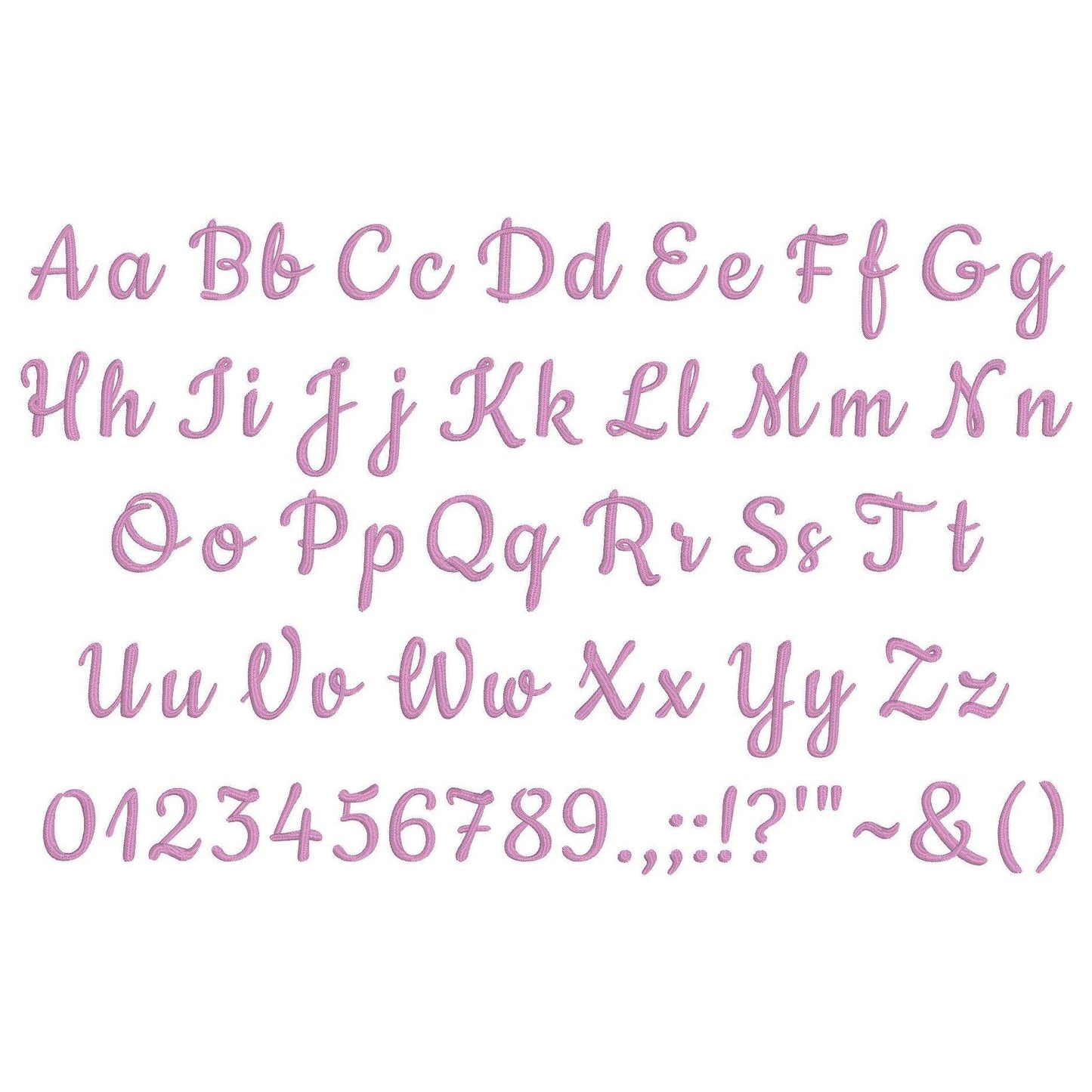 Cookie Native BX Embroidery Font - Satin Stitch Alphabet (10 Sizes)