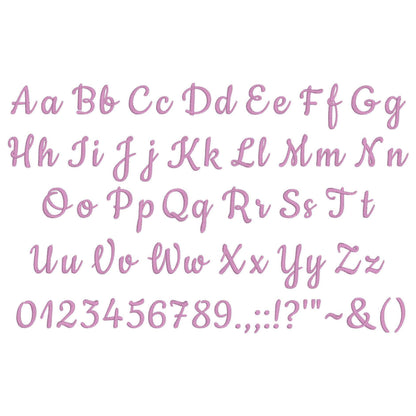 Cookie Native BX Embroidery Font - Satin Stitch Alphabet (10 Sizes)