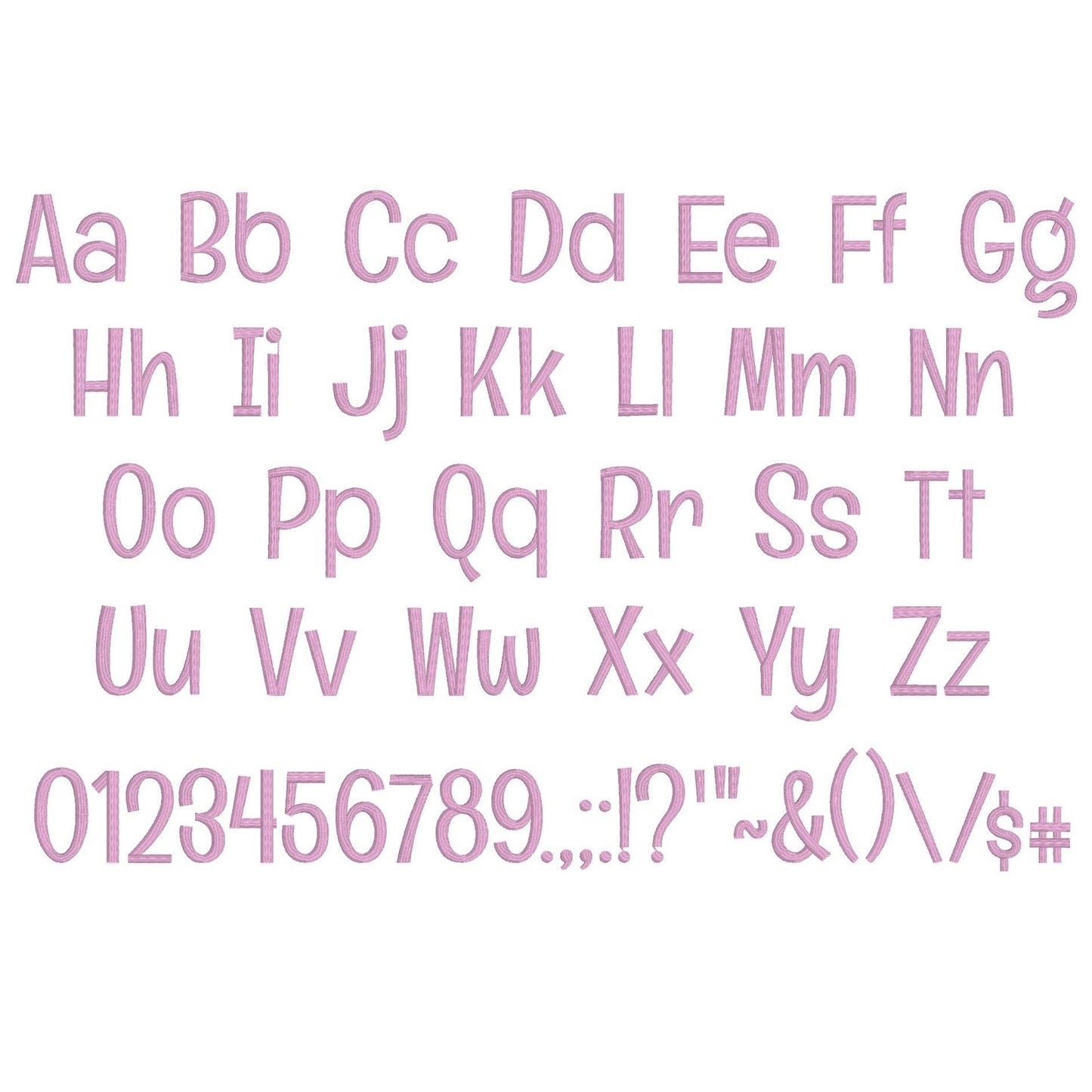 Englebert Native BX Embroidery Font - Satin Stitch Alphabet (10 Sizes)