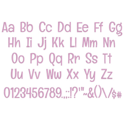 Englebert Native BX Embroidery Font - Satin Stitch Alphabet (10 Sizes)