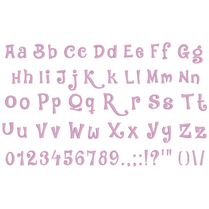 Jambo Native BX Embroidery Font - Satin Stitch Alphabet (10 Sizes)