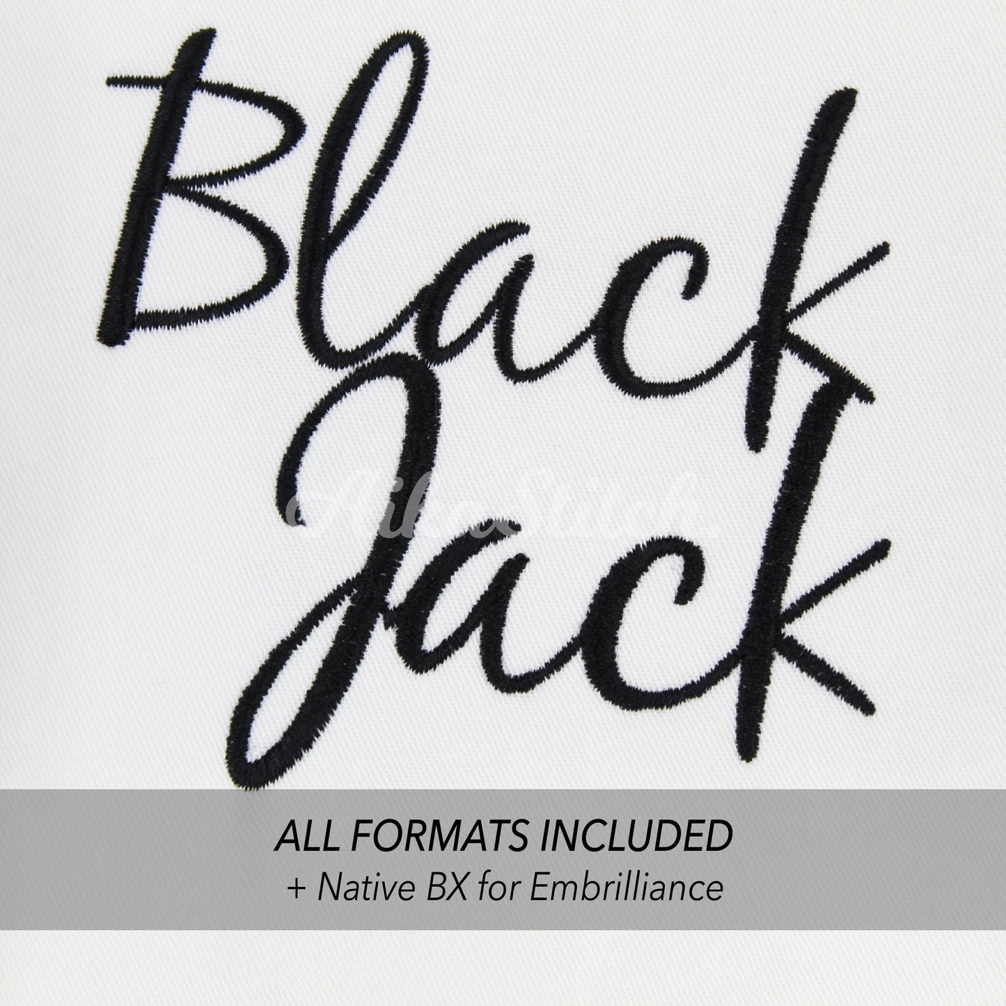 Black Jack Native BX Embroidery Font - Satin Stitch Alphabet (10 Sizes)