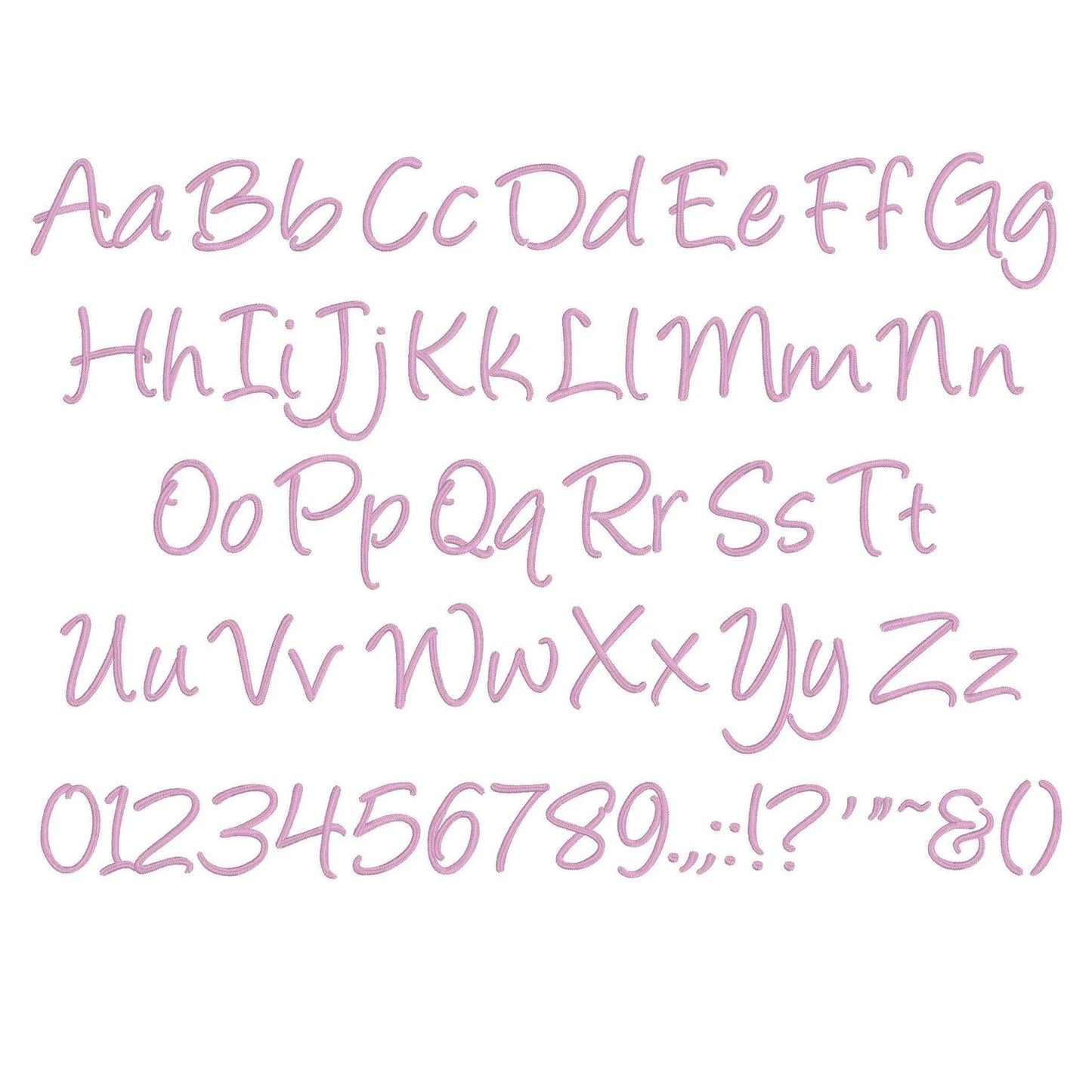 Angelina Native BX Embroidery Font - Satin Stitch Alphabet (10 Sizes)