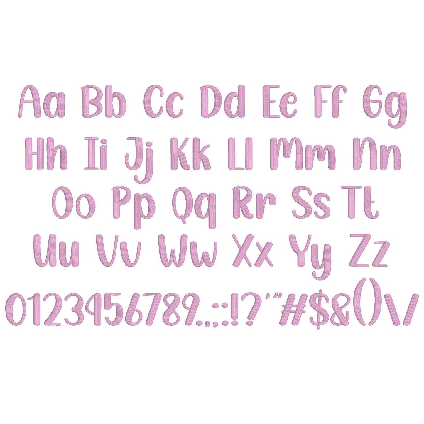 Happy Night Native BX Embroidery Font - Satin Stitch Alphabet (10 Sizes)